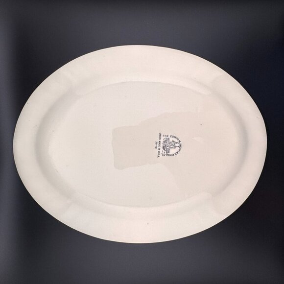 Spring Bouquet by Edwin M. Knowles 11 1/4" Oval Serving Platter Union Made USA - Picture 2 of 3